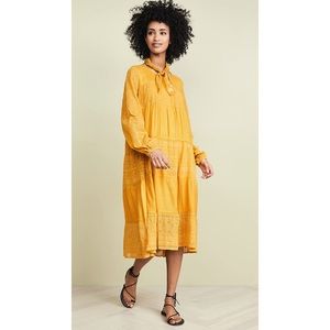 Free People Yellow Midi Dress